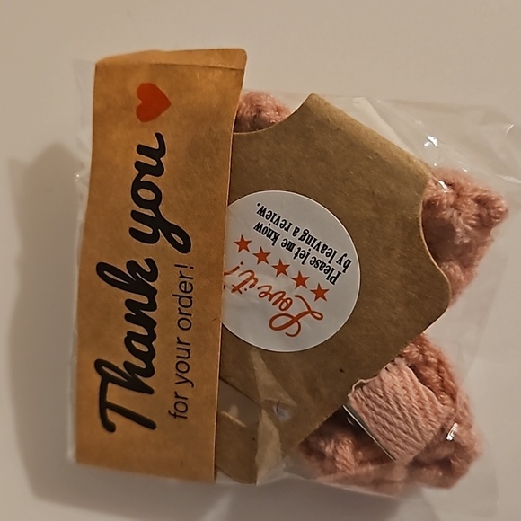 Hand Crafted Crochet Bow Hair Clip Pale Pink Alligator Clip Silk Ribbon Flower - Picture 16 of 17